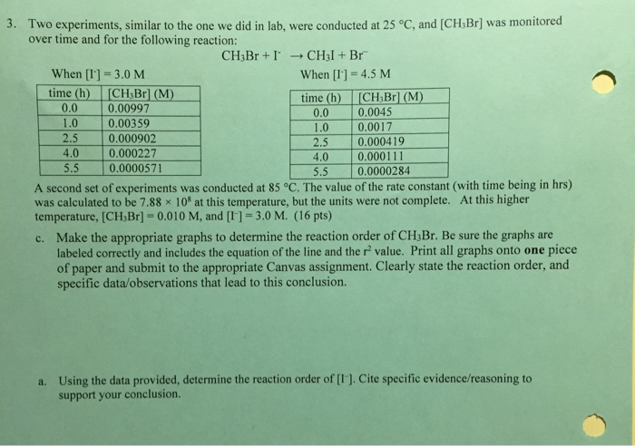 3. Two experiments, similar to the one we did in lab, | Chegg.com