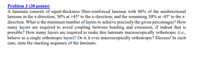 A laminate consists of equal-thickness | Chegg.com