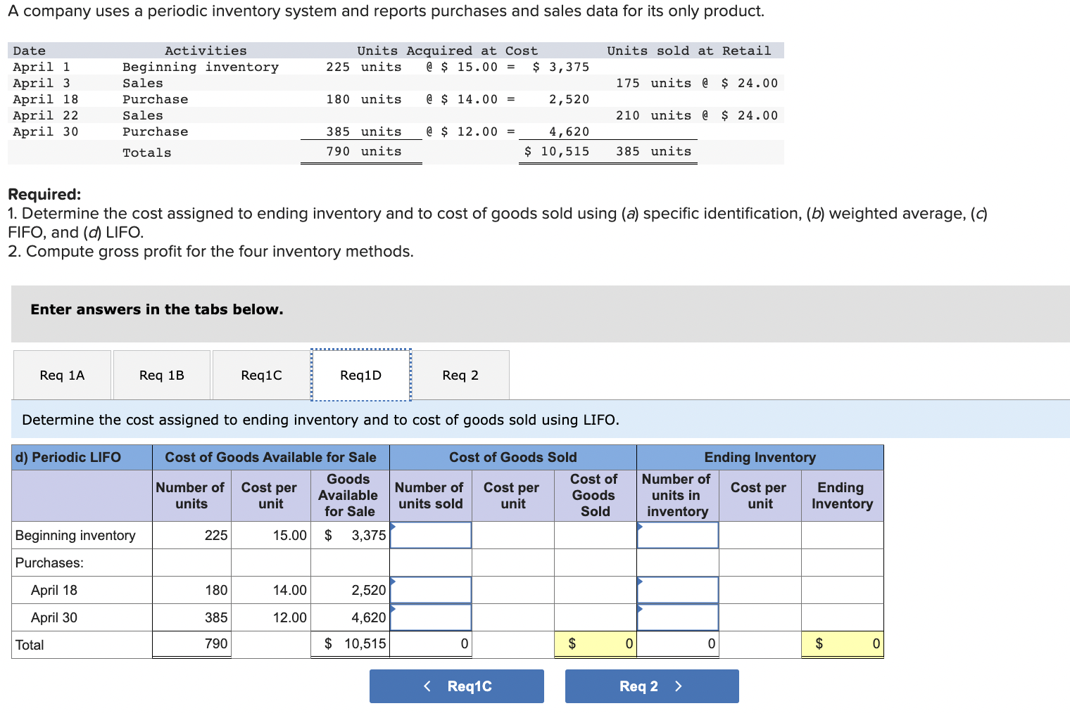 Solved Required: 1. Determine the cost assigned to ending | Chegg.com