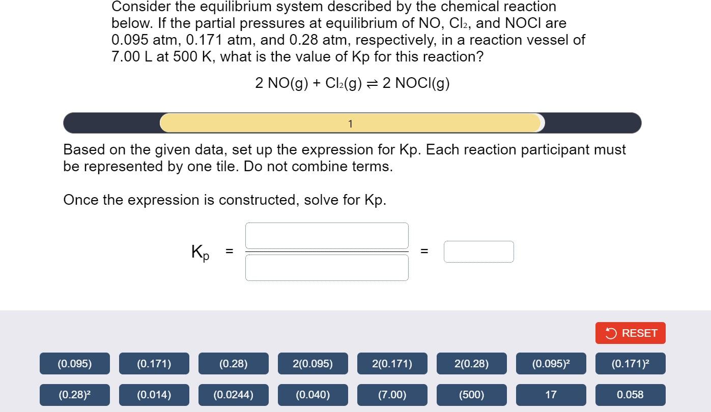 Solved Consider The Equilibrium System Described By The 7643