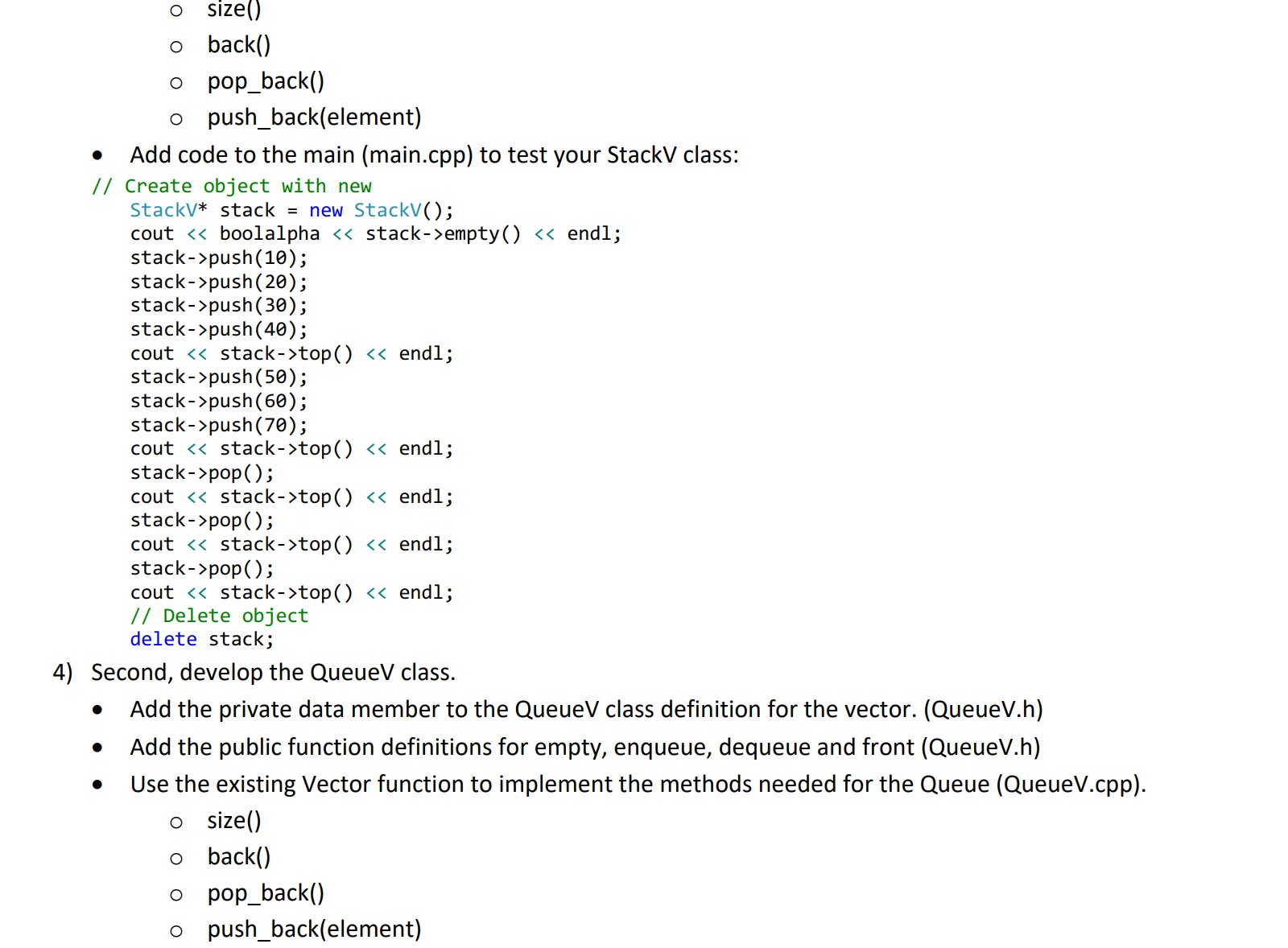 Solved 2) Use your creativity to create two classes (one for | Chegg.com