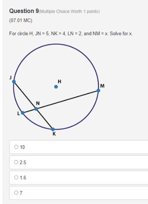 Solved Question 9 Multiple Choice Worth 1 points) (07.01 MC) | Chegg.com