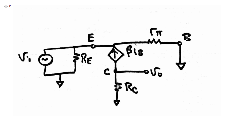 Solved Which is the correct equivalent small signal T Model | Chegg.com