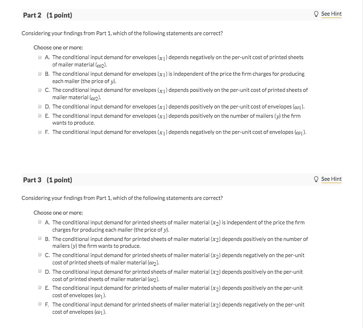 Solved 05 Question (3 points) See page 387 A mail-marketing | Chegg.com