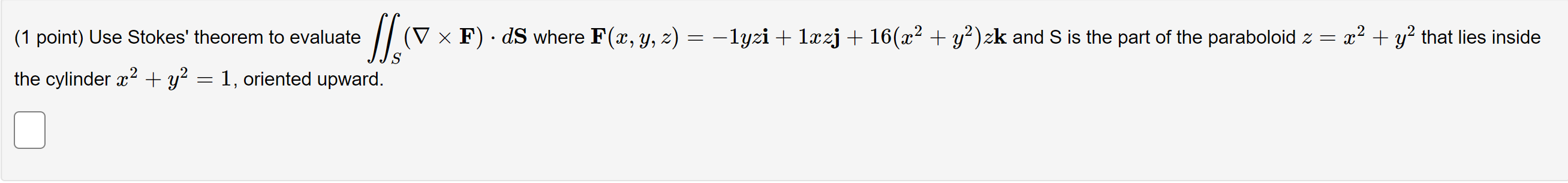 Solved 1 Use Stokes Theorem To Evaluate ∬s ∇×f ⋅ds