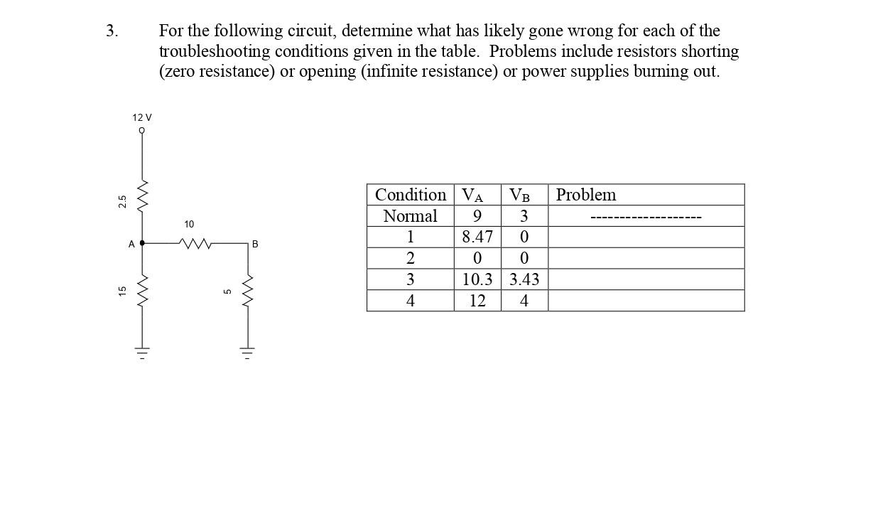 Solved 3. For The Following Circuit, Determine What Has | Chegg.com