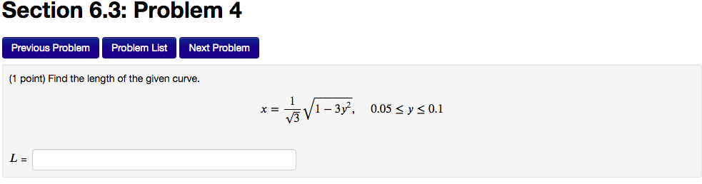 Solved Section 6.3: Problem 4 Previous Problem Problem List | Chegg.com