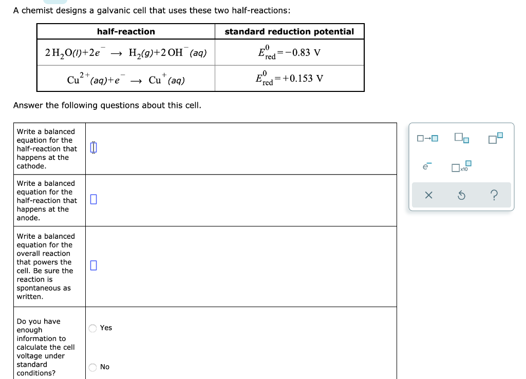 solved-a-chemist-designs-a-galvanic-cell-that-uses-these-two-chegg