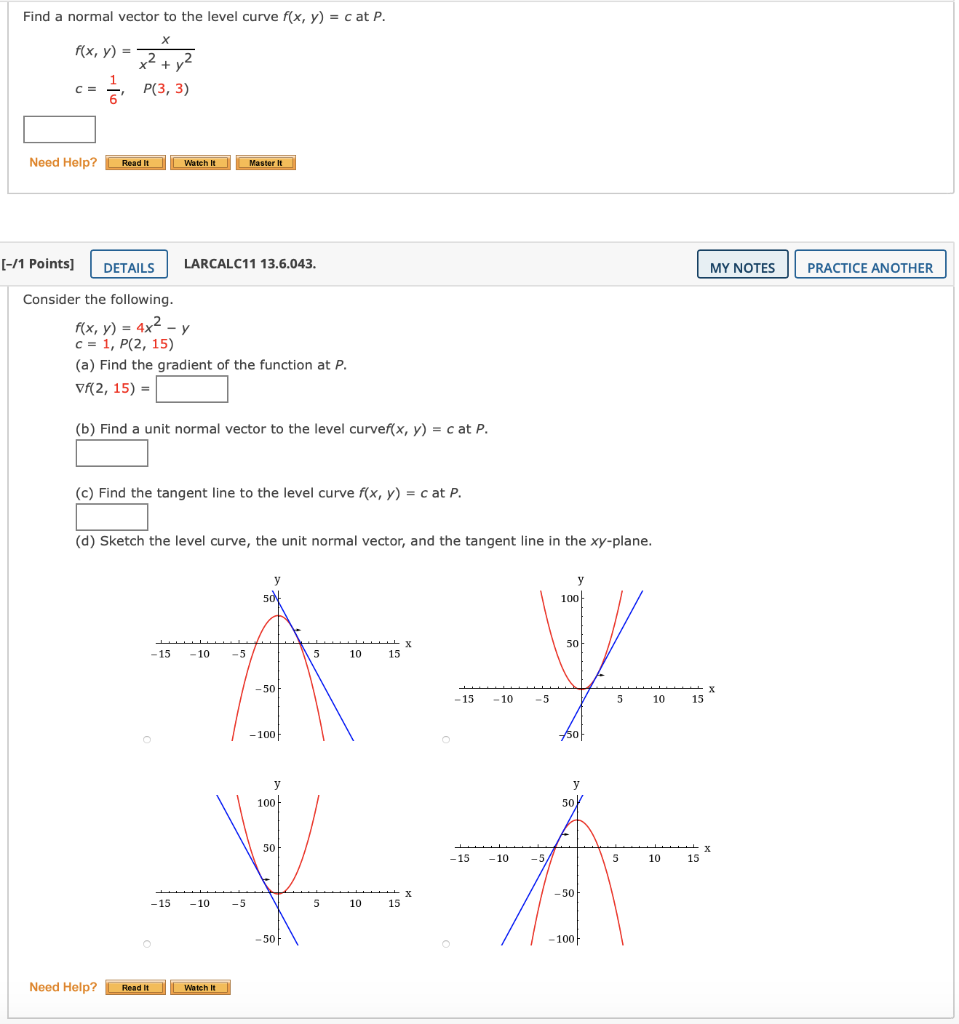 Solved Find a normal vector to the level curve f(x, y) = c | Chegg.com