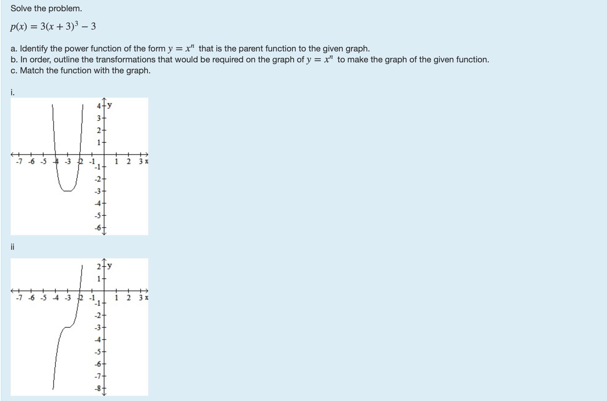 Solved Solve the problem. p(x)=3(x+3)3−3a. Identify the | Chegg.com