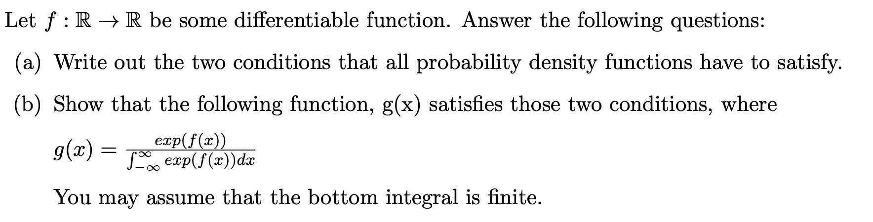 Solved Let F R→r Be Some Differentiable Function Answer The