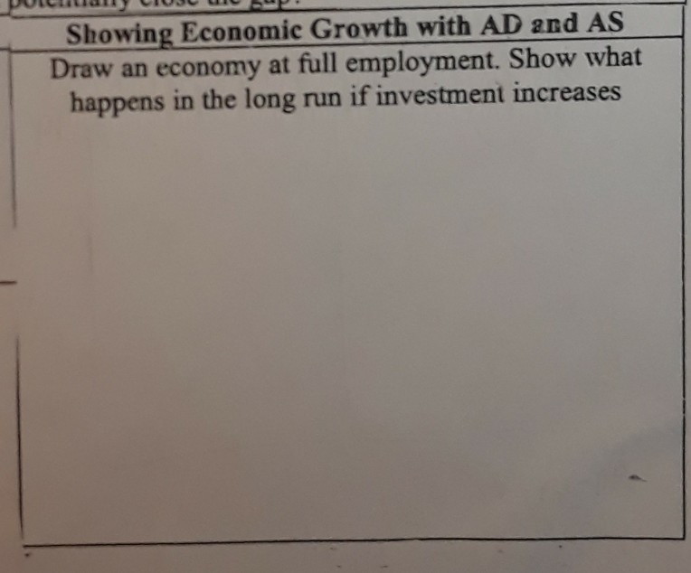 Solved Showing Economic Growth With AD And AS Draw An | Chegg.com