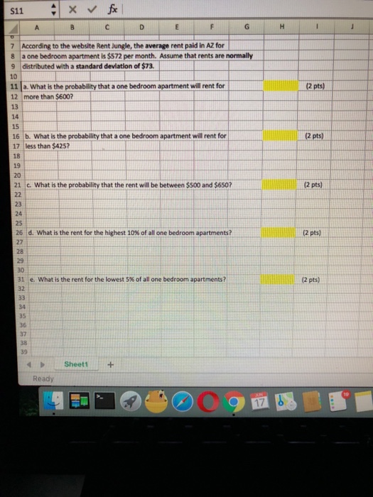 Solved 7 According to the website Rent Jungle, the average