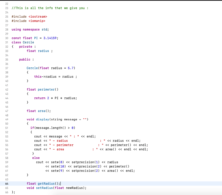 Solved 5 1 /* 2 3 4 1 - Display the array of circles using, | Chegg.com