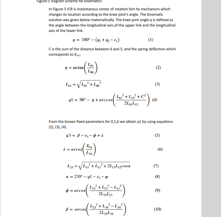 i. Kinematic Solution of the Isogram Mechanism The | Chegg.com