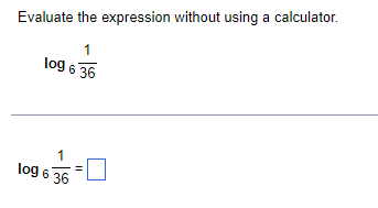 Solved Evaluate the expression without using a calculator. 1 | Chegg.com