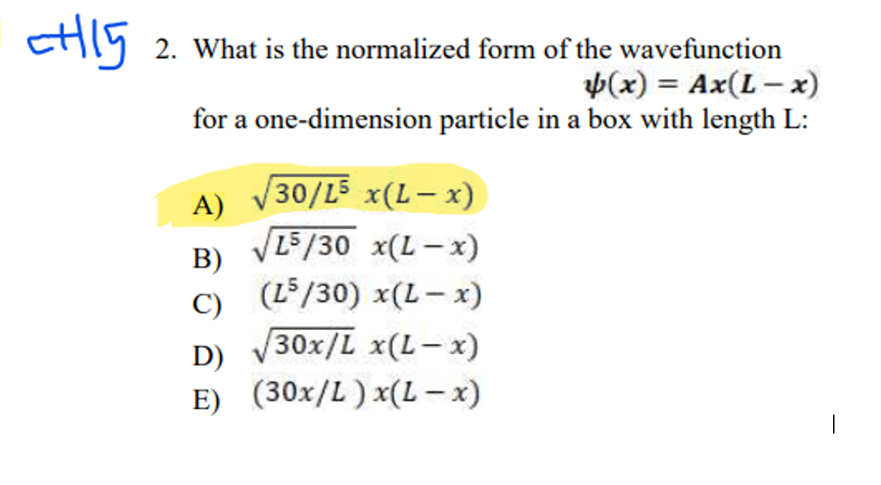 Solved 2. What is the normalized form of the wavefunction | Chegg.com