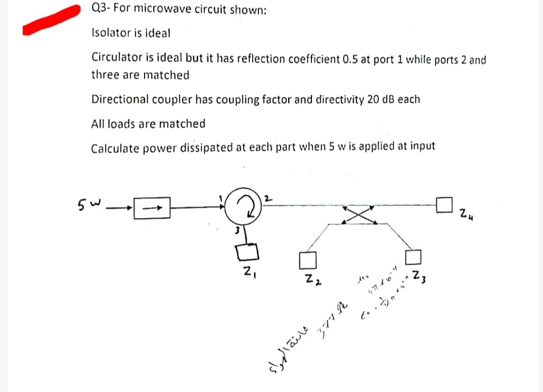 Solved Q3 For microwave circuit shown Isolator is ideal