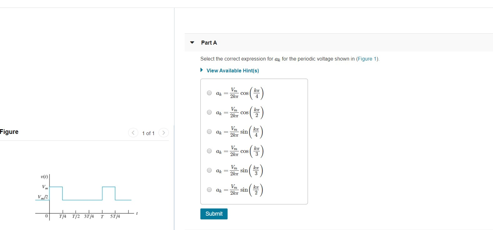 Solved Part A Select the correct expression for ar for the | Chegg.com