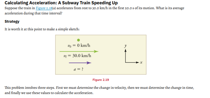 Solved Calculating Acceleration: A Subway Train Speeding Up | Chegg.com