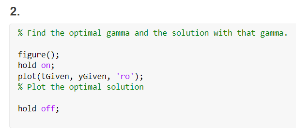 2. The dragOptimization method provided will find the | Chegg.com