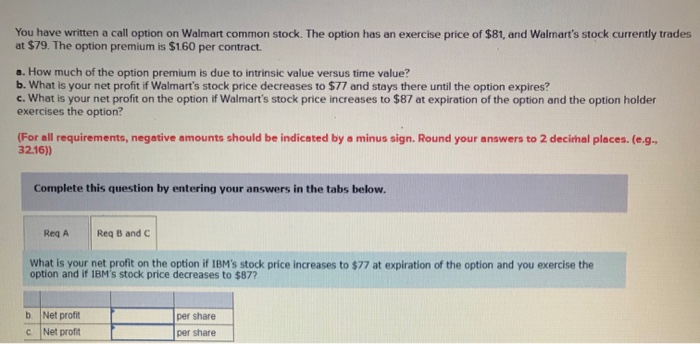 solved-you-have-written-a-call-option-on-walmart-common-chegg