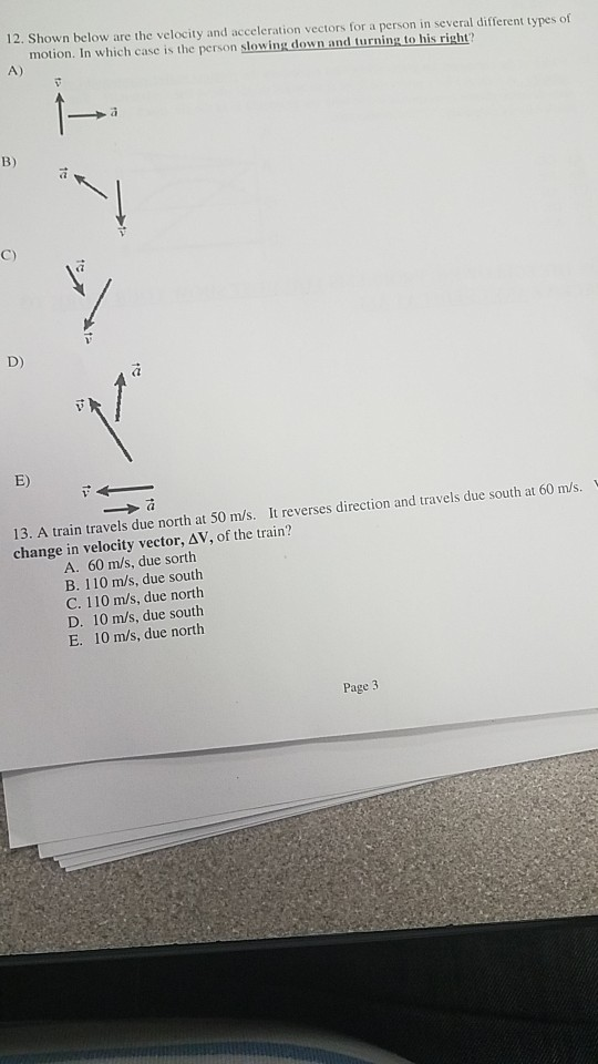 Solved 12. Shown Below Are The Velocity And Acceleration | Chegg.com