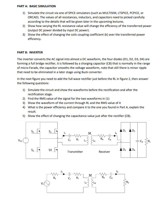 Wireless Power Transfer Figure 1 shows diagram of a | Chegg.com