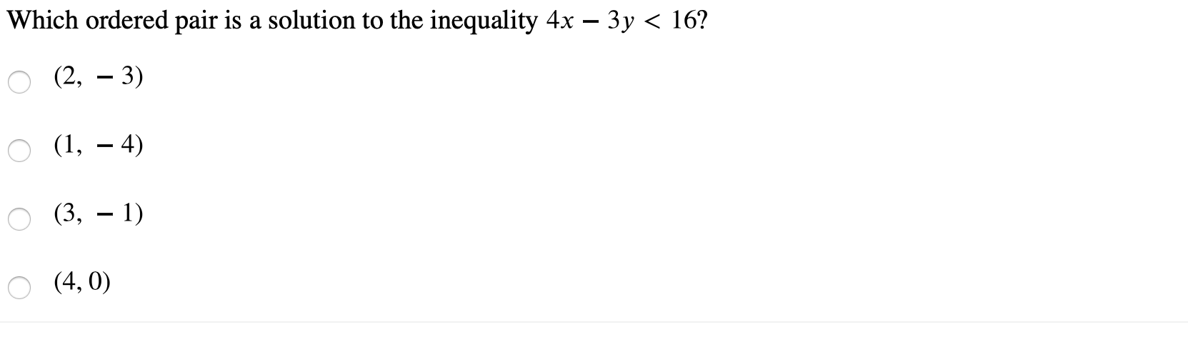 solved-which-ordered-pair-is-a-solution-to-the-inequality-4x-chegg