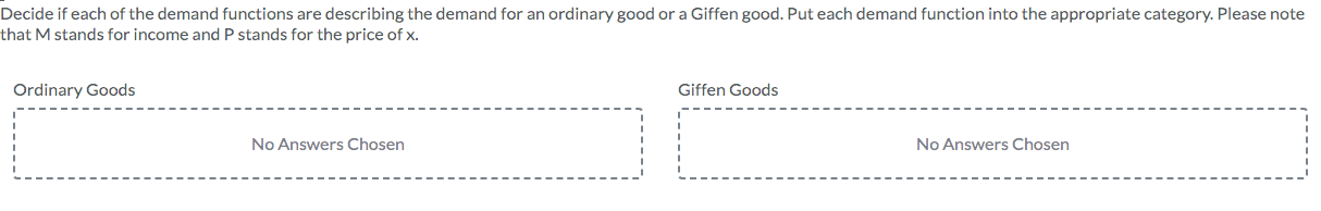 Solved Decide if each of the demand functions are describing | Chegg.com