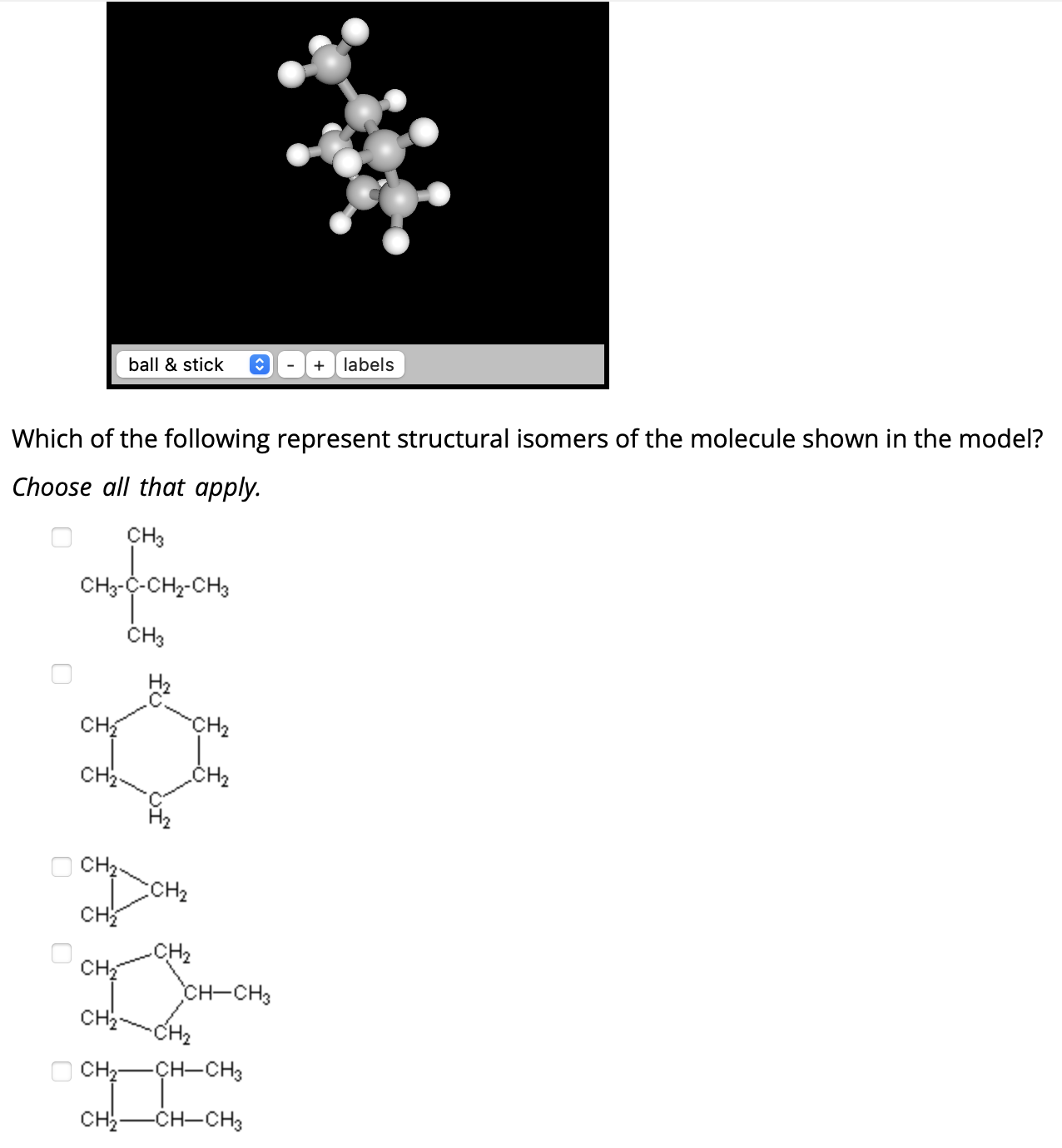 Solved Which Of The Following Represent Structural Isomers | Chegg.com