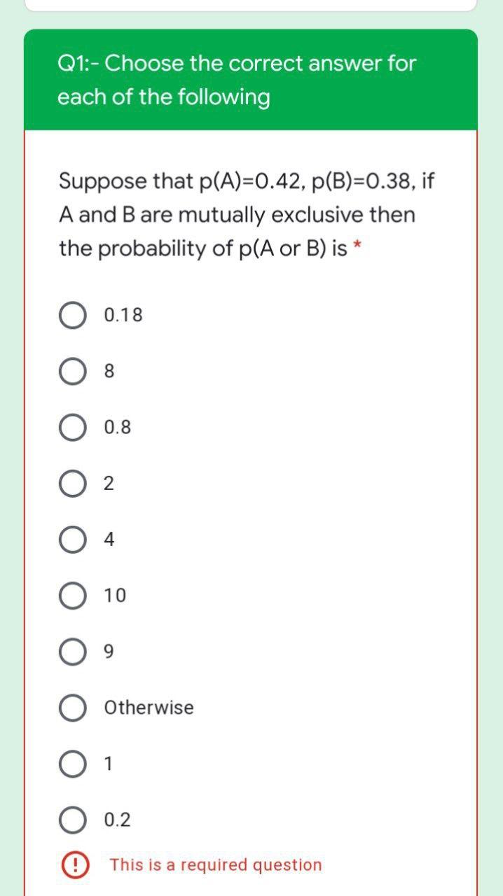 Solved Q1:- Choose the correct answer for each of the | Chegg.com