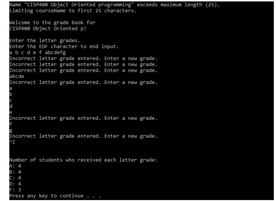 Solved PROBLEM) Create a GradeBook class that calculates a | Chegg.com