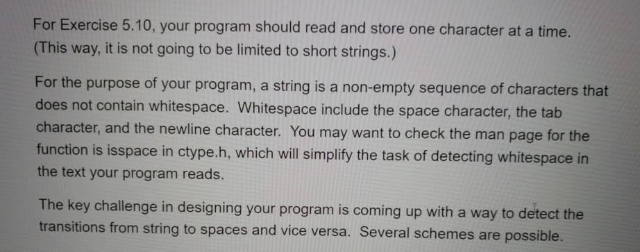 Solved Exercise 5.10. Write a program that reads strings | Chegg.com