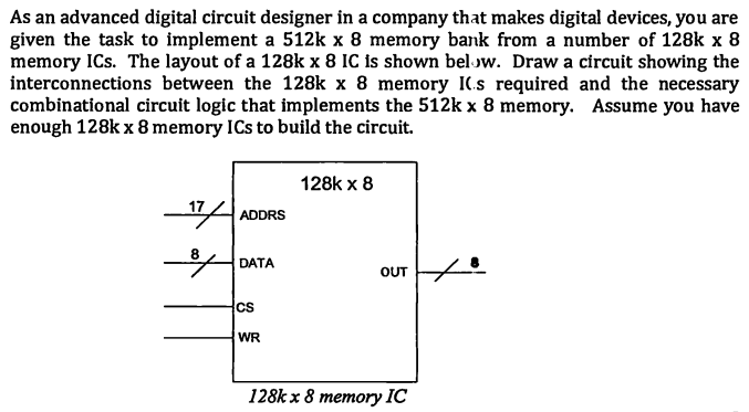 Solved As an advanced digital circuit designer in a company | Chegg.com