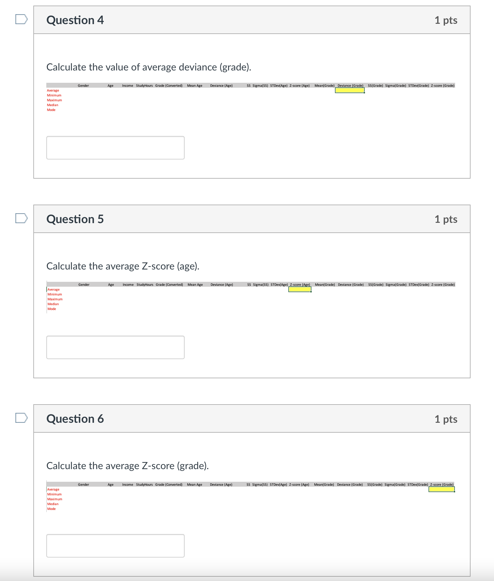 Calculate the value of the standard deviation of chegg