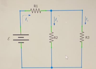 Solved R1=4 Ω, R2=3 Ω, R3=6 Ω. Voltage of battery is ε=11 | Chegg.com