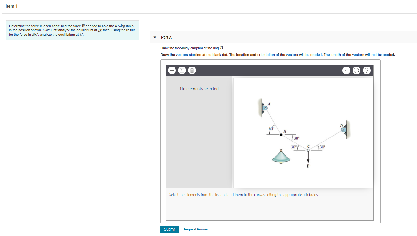 Solved Item 1 Determine the force in each cable and the | Chegg.com