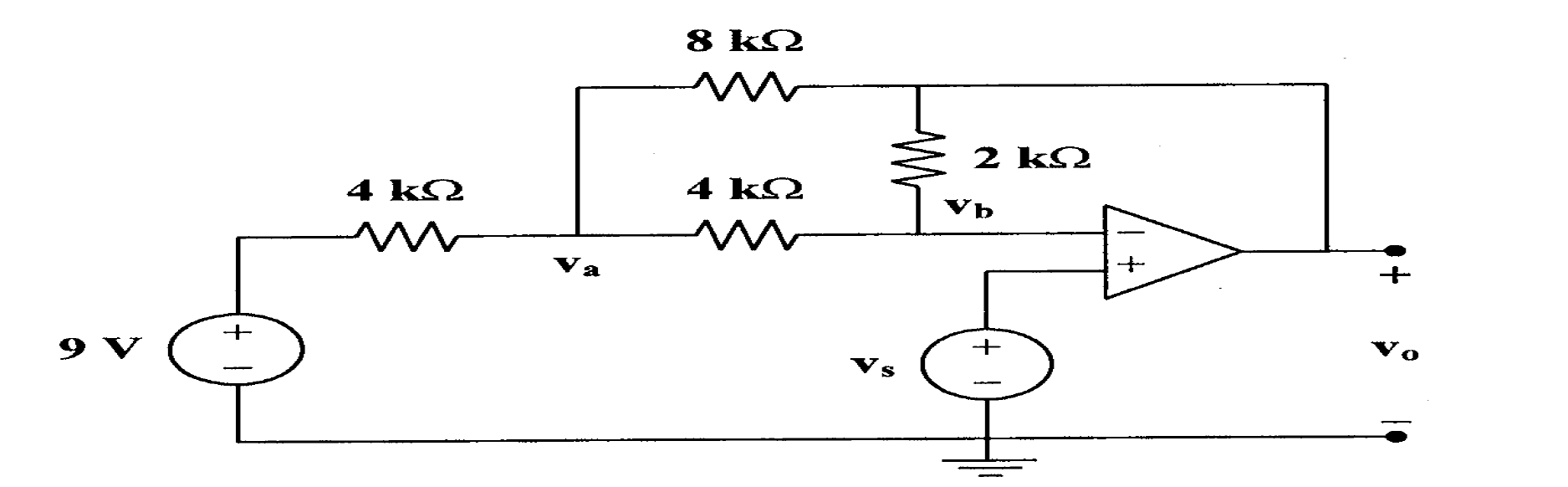 Solved 8 ΚΩ 2 kΩ 4 xΩ 4 ΚΩ W + & Vo S | Chegg.com