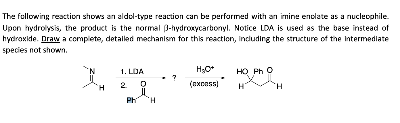 Solved The following reaction shows an aldol-type reaction | Chegg.com