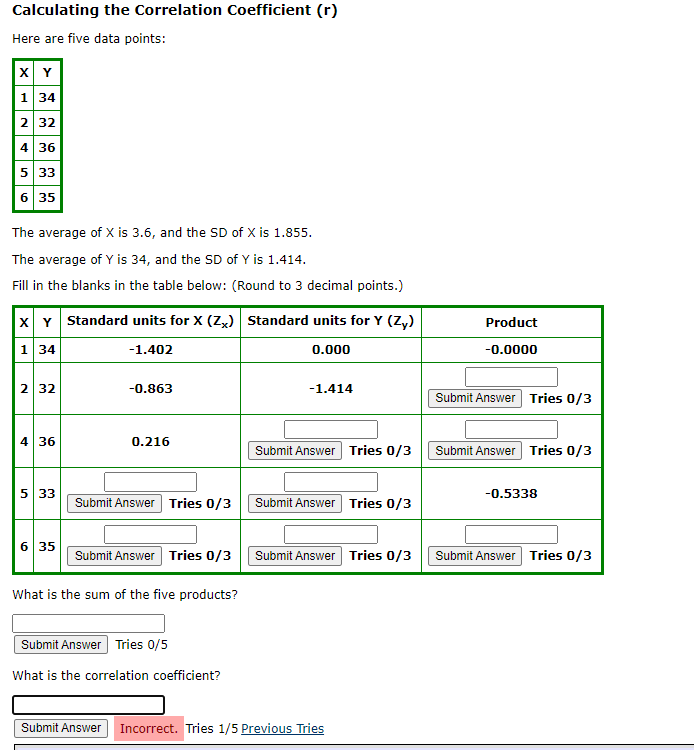Solved Calculating the Correlation coefficient (c) Here are | Chegg.com