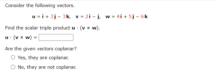 Solved Consider The Following Vectors. | Chegg.com