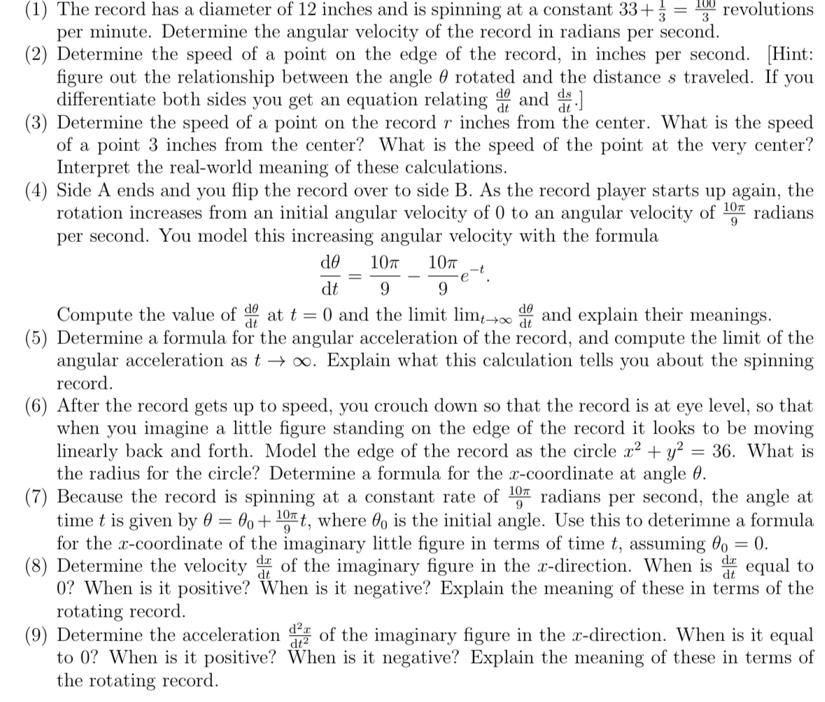 solved-1-the-record-has-a-diameter-of-12-inches-and-is-chegg