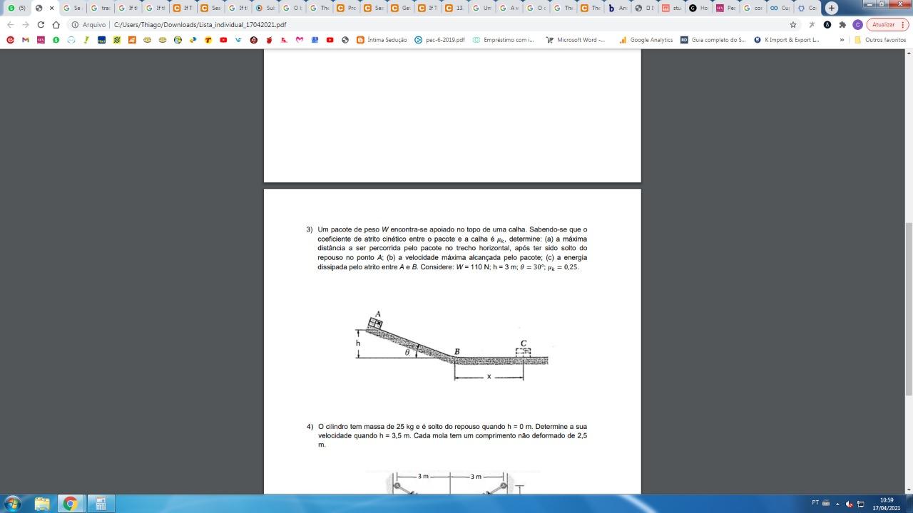 Solved A Weight Package W Is Supported On The Top Of A Ra Chegg Com