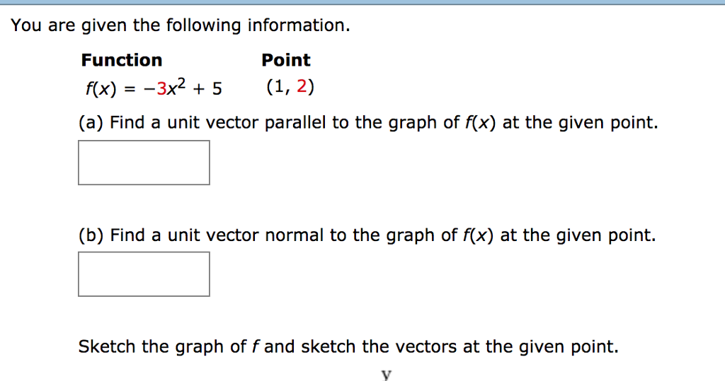 Solved You are given the following information. Point | Chegg.com