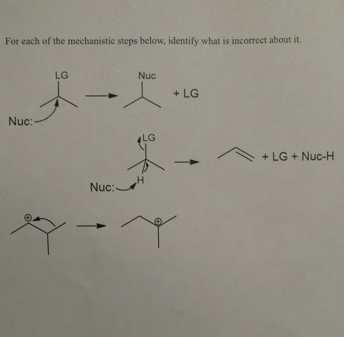 Solved For each of the mechanistic steps below, identify | Chegg.com