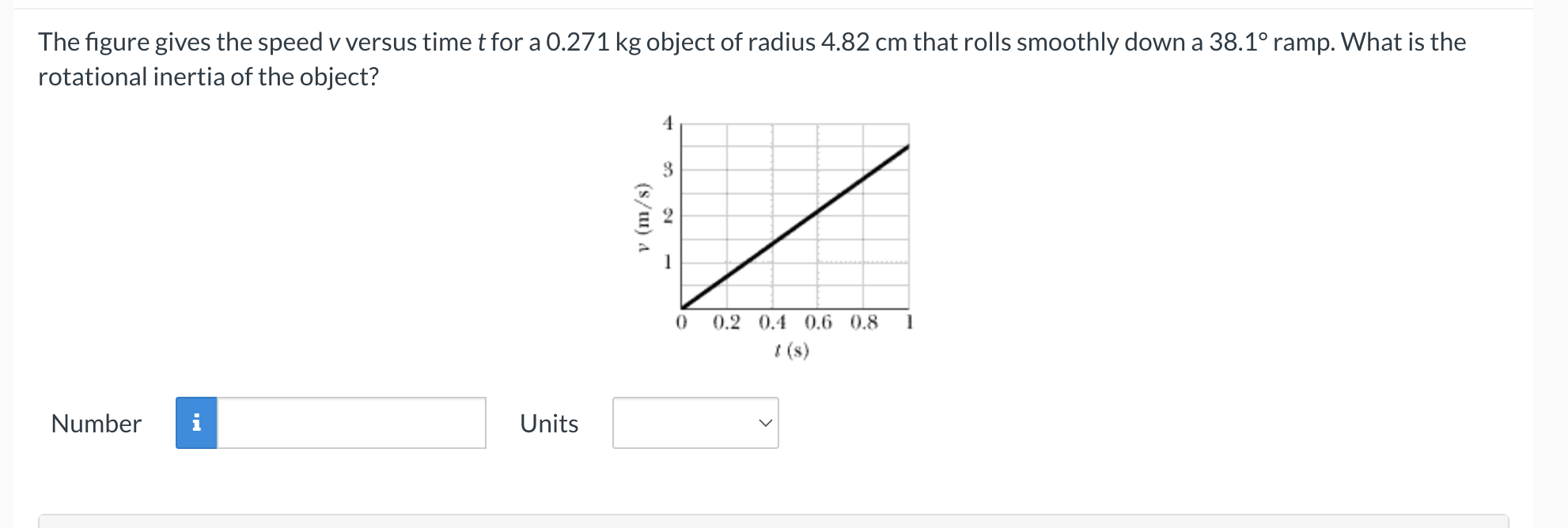 Solved The figure gives the speed v ﻿versus time t ﻿for a | Chegg.com