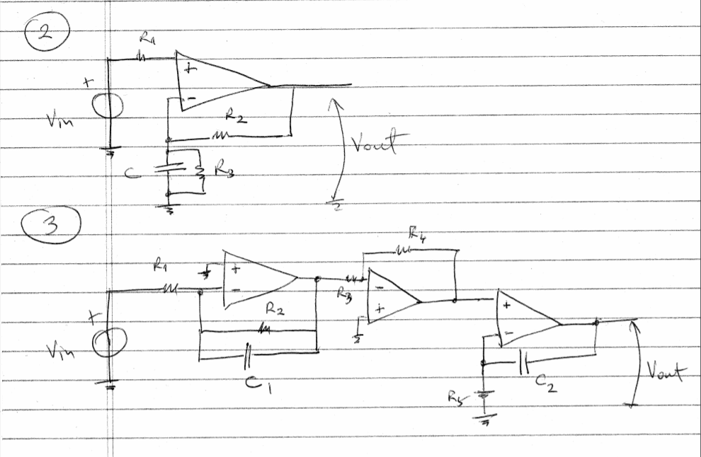 Solved For each op-amp circuit diagram: - Derive the | Chegg.com