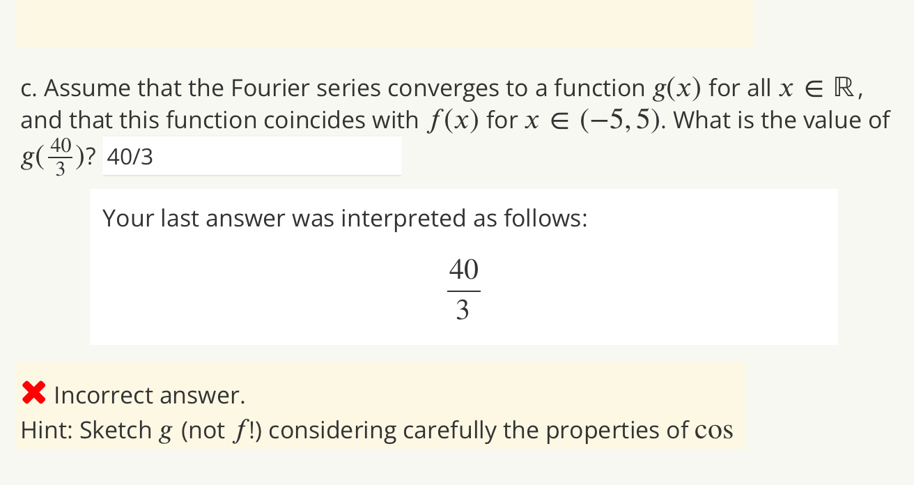 Solved The following graph shows a very simple function f(x) | Chegg.com