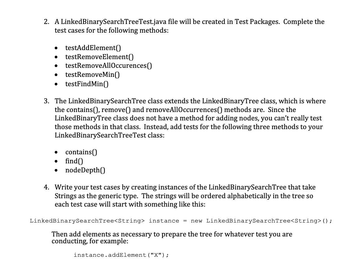 Solved write java code Need help creating test cases for | Chegg.com image.